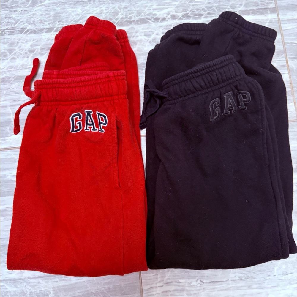GAP Kids Vibrant Red and Classic Black Joggers